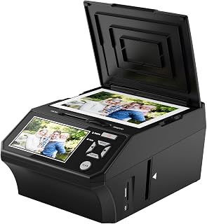 DigitPro Photo, Slide & Negative Scanner with 5” Large Screen | Convert 35mm/110 Negatives, Slides & Physical Photos to 22MP Digital Image, Includes 8GB SD Card, No Computer Required
