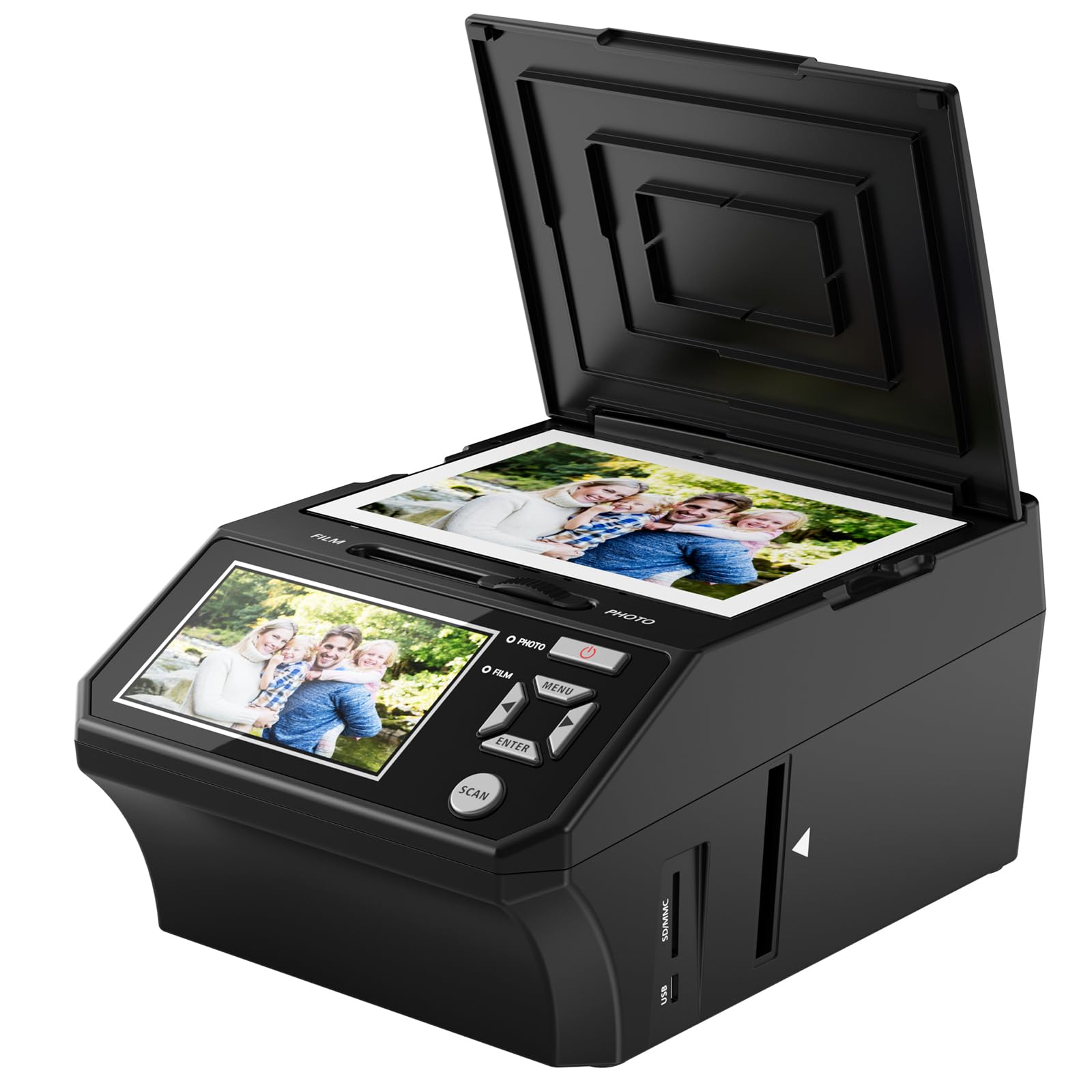DigitPro Photo, Slide & Negative Scanner with 5” Large Screen | Convert 35mm/110