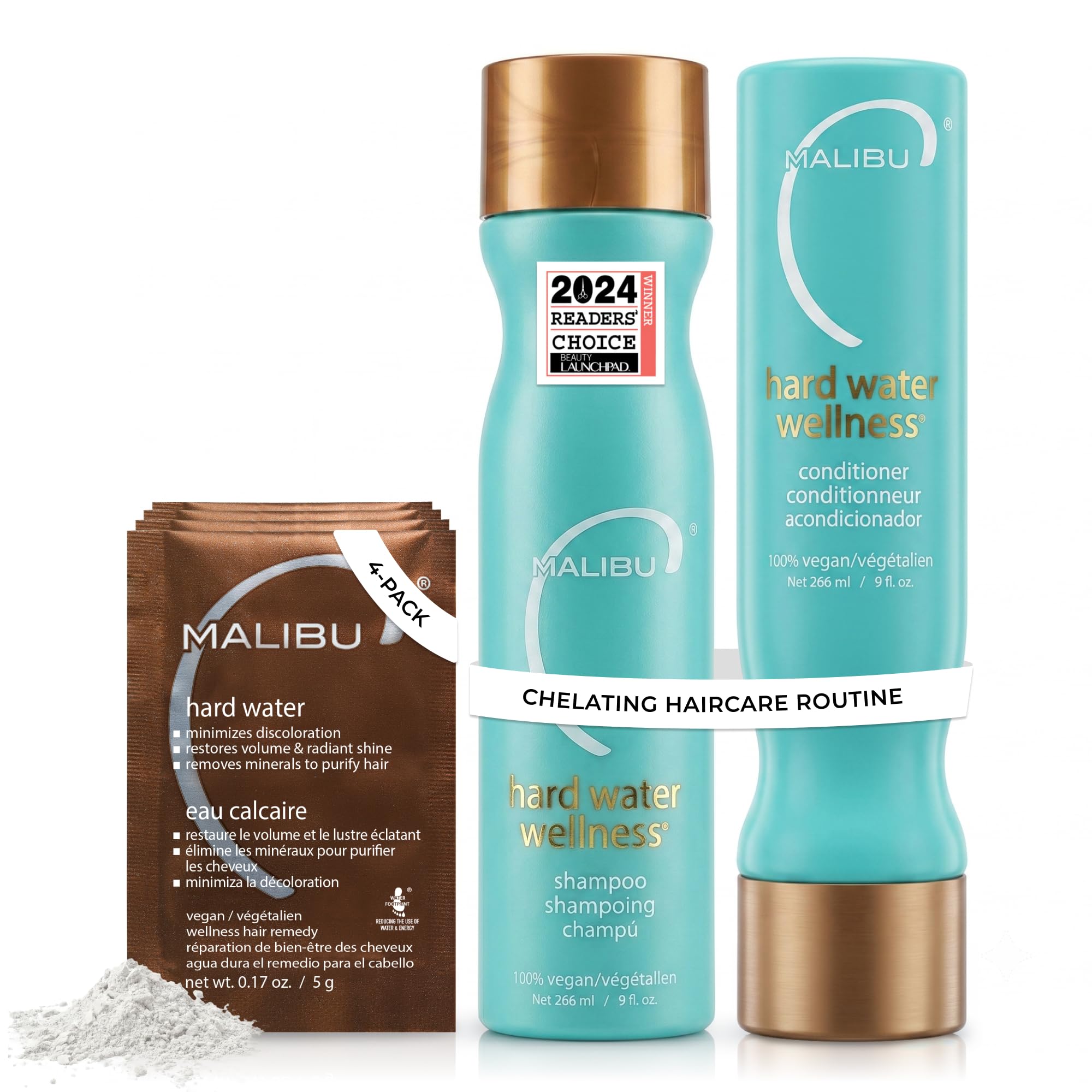 Malibu C Hard Water Wellness Remedy - Hard Water Shampoo, Conditioner &amp; Hair