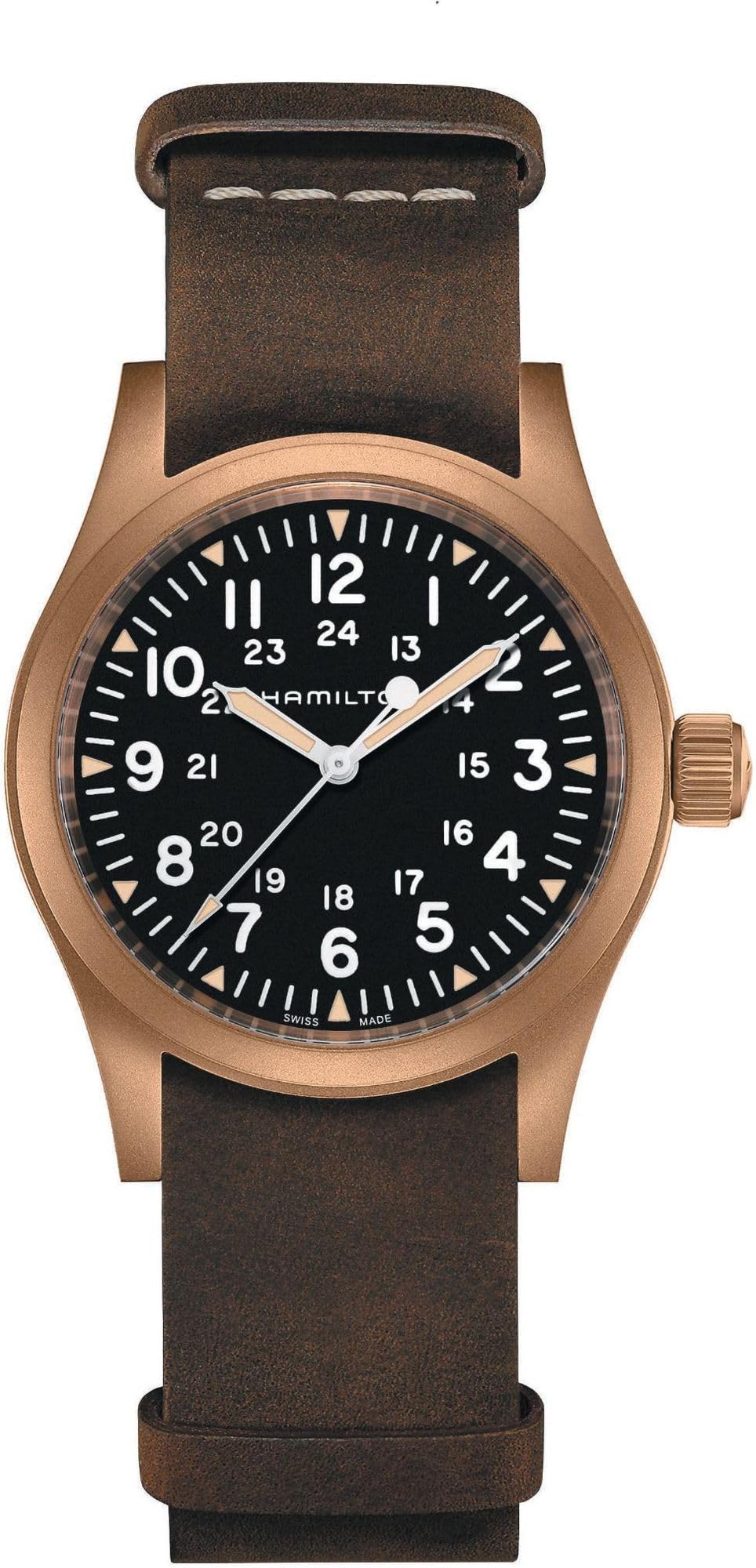 Hamilton Khaki Field Mechanical Men's Watch, 38mm Bronze and Titanium Case