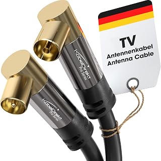 KabelDirekt – 4K TV Antenna Cable – 1.5 m, 90°