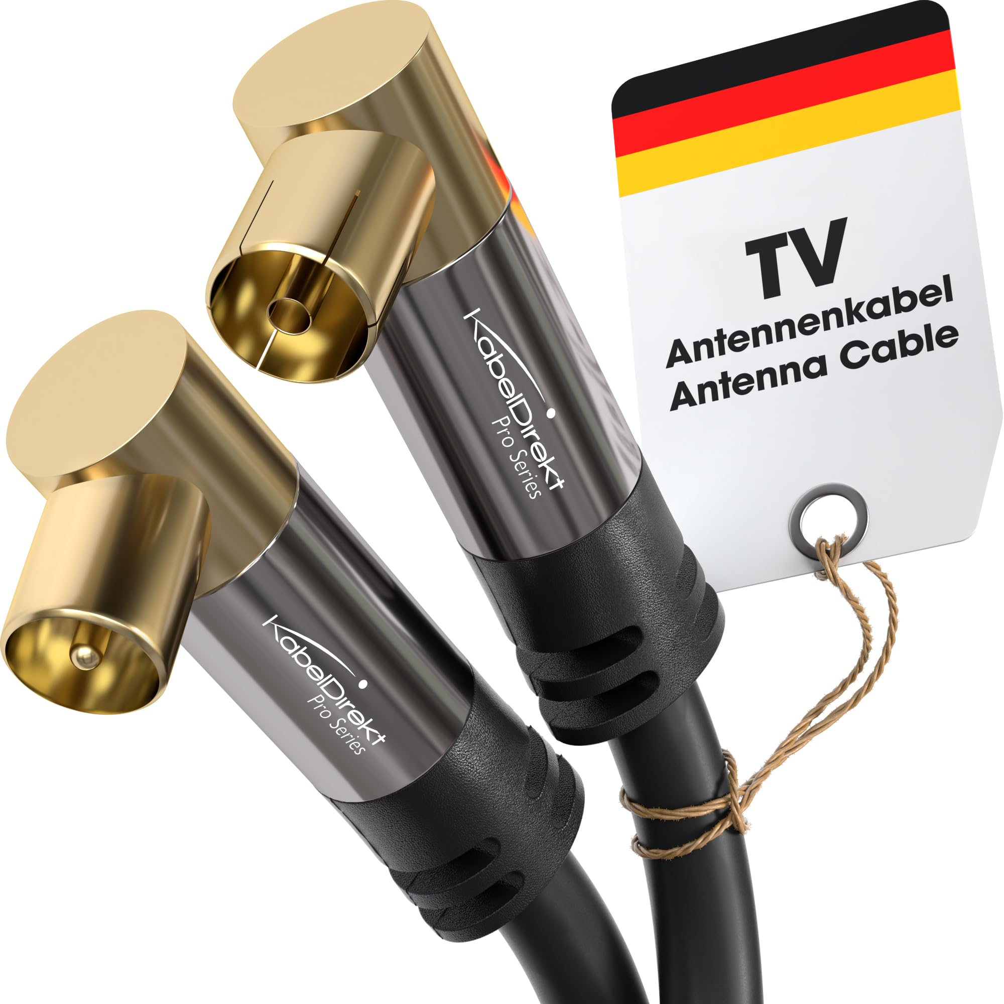 KabelDirekt – 4K TV Antenna Cable – 1.5 m, 90°