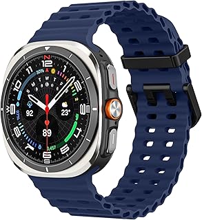 MoKo スポーツバンド Samsung Galaxy Watch Ultraバンド 47mm レディース メンズ 通気性 ソフトシリコン 防水 腕時計ストラップ アクセサリー Samsung Watch Ultraバンド用