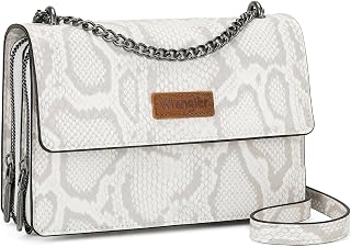Wrangler Flap Crossbody Purse for Women Shoulder Bag Vintage Wallets with Chain Strap