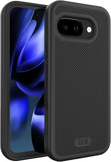 TUDIA MergeGrip [Military Grade] Designed for Google Pixel 9a 2025 Case, [Drop Tested] Slim Anti-Slip Dual Layer Shockproof Protective Cover (Matte Black)