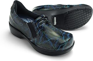 Hawkwell Pro Leather Nurse Clogs for Women - Lightweight Slip Resistant Arch Support Healthcare Professional Nursing Shoes Work Clog