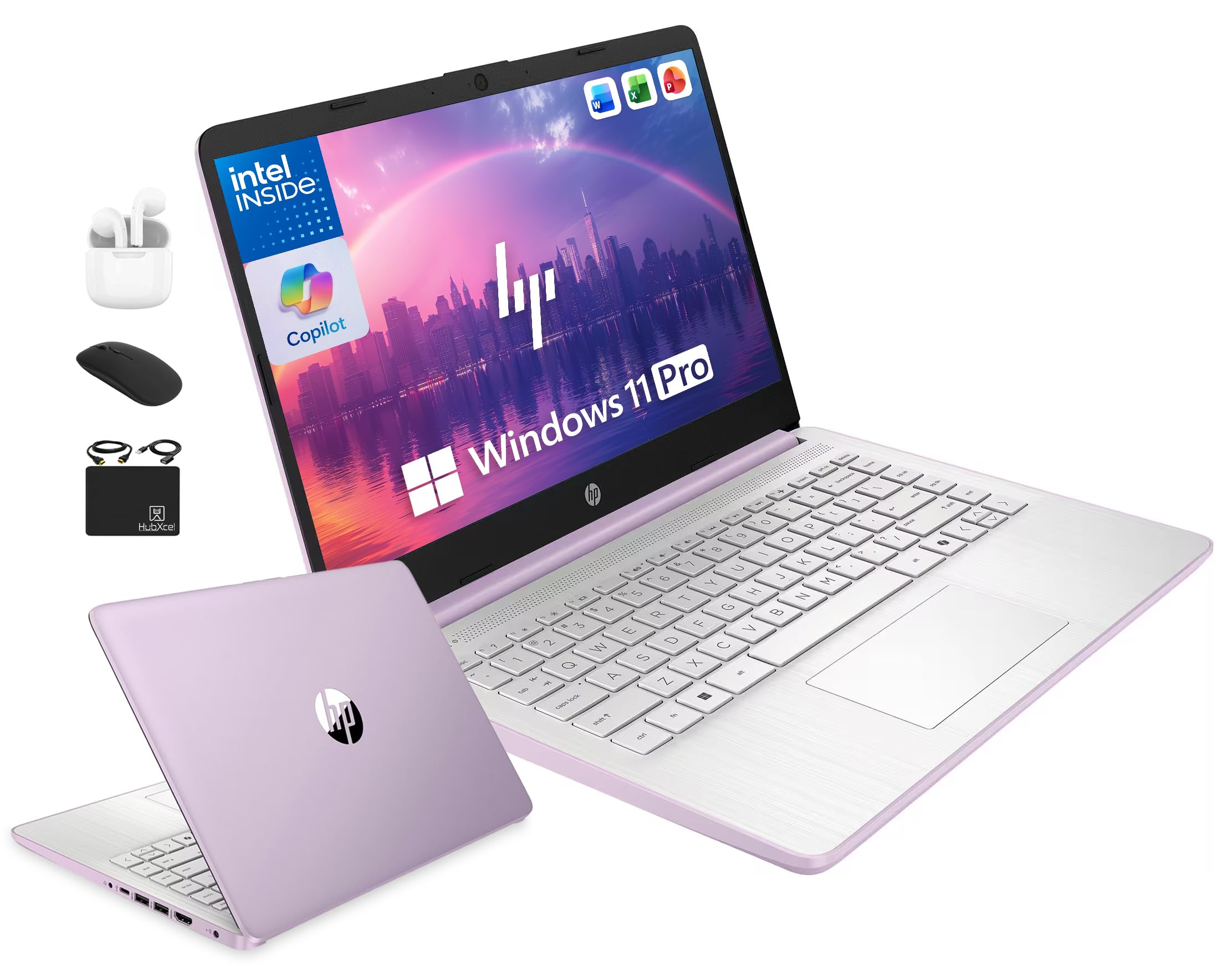 HP 14" Laptop Computer for 2026 Student Business Productivity, MS Office & Win 1