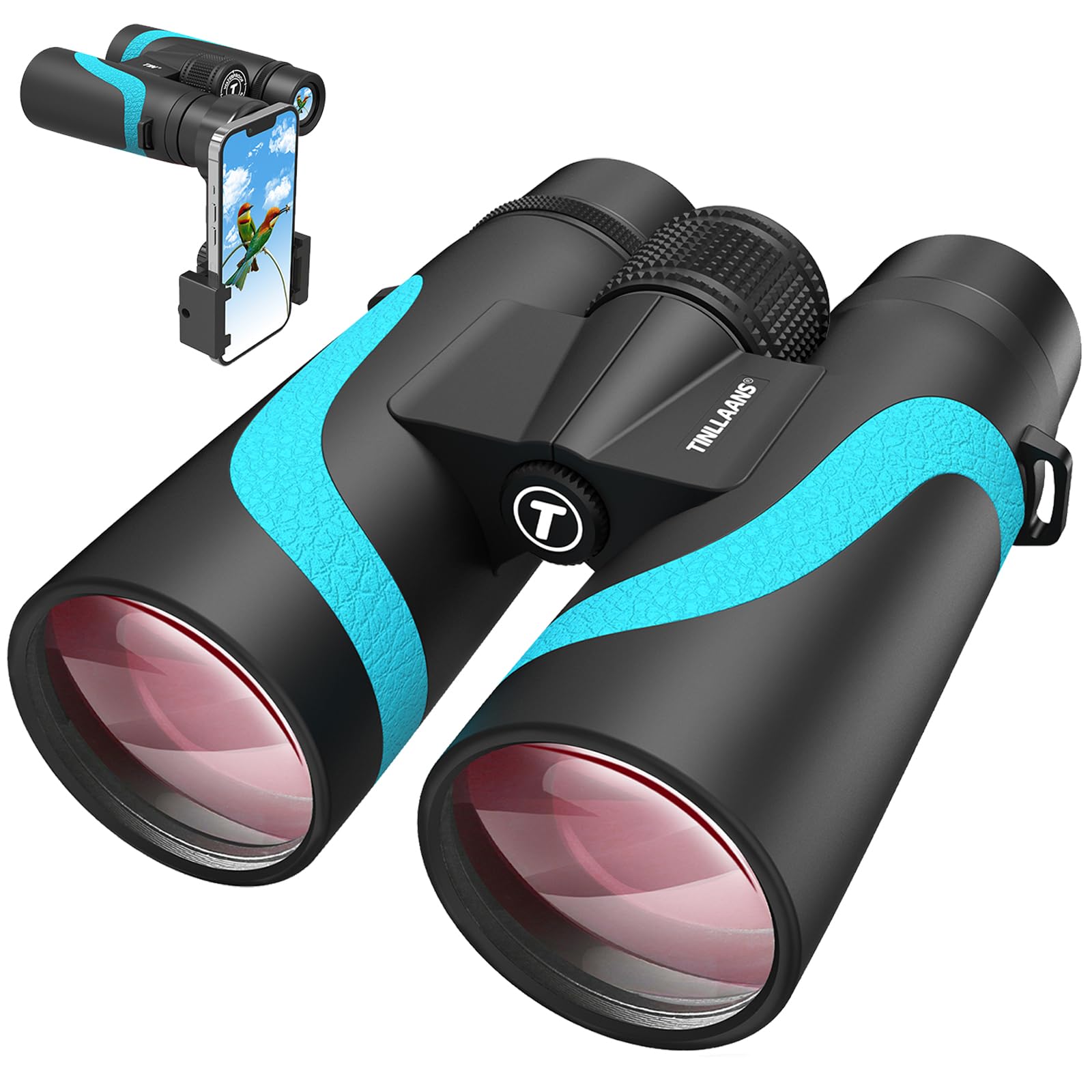 15x55 UHD Binoculars for Adults High Powered with Phone Adapter - Large View, BA