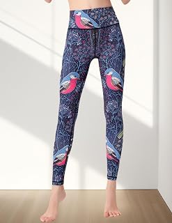 Women's High Waist Leggings Elegant Floral Print Gym Yoga Everyday Wear