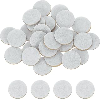 120 Pcs 12mm Round Non Woven Felt Pads Pre-Cut for Sewing Craft DIY Crafts DIY Projects - White