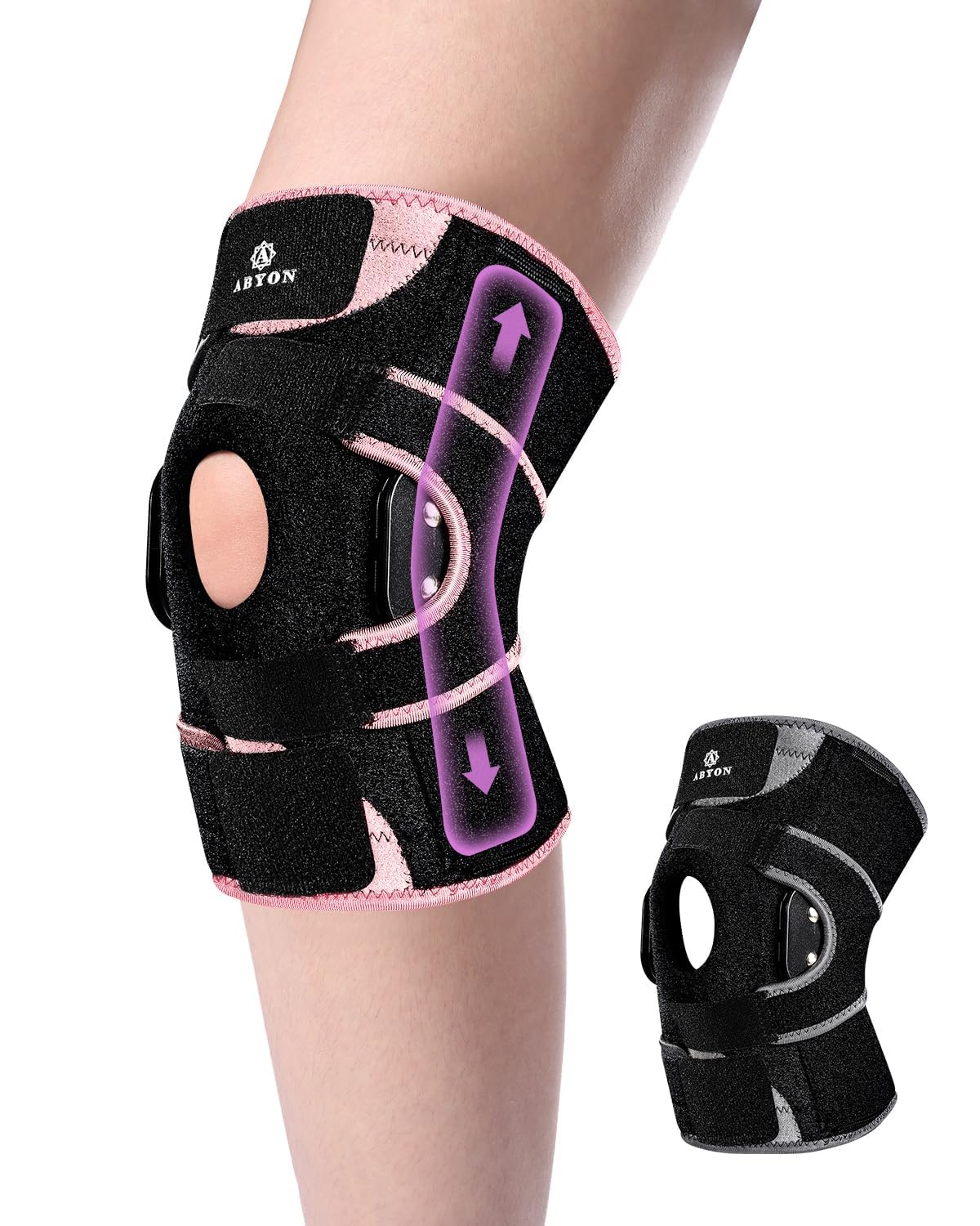 ABYON Articulated Knee Brace for Men and Women - Metal Side Stabilizers Support 