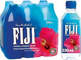 FIJI Natural Artesian Water 330 mL / 11.15 Fl Ounce Bottle (Pack of 6)