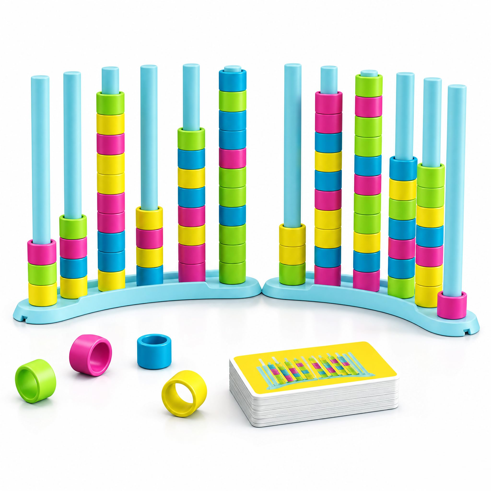 iuuoi Color Matching Challenge Game 2 Pack – Fast Pattern Color Sorting & Stacki