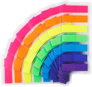 Sticky Memo Pads Sticky Tabs Coloured Paper Tabs Sticky Tabs for Marker Bookmarks (7 Colours 980 Pieces)