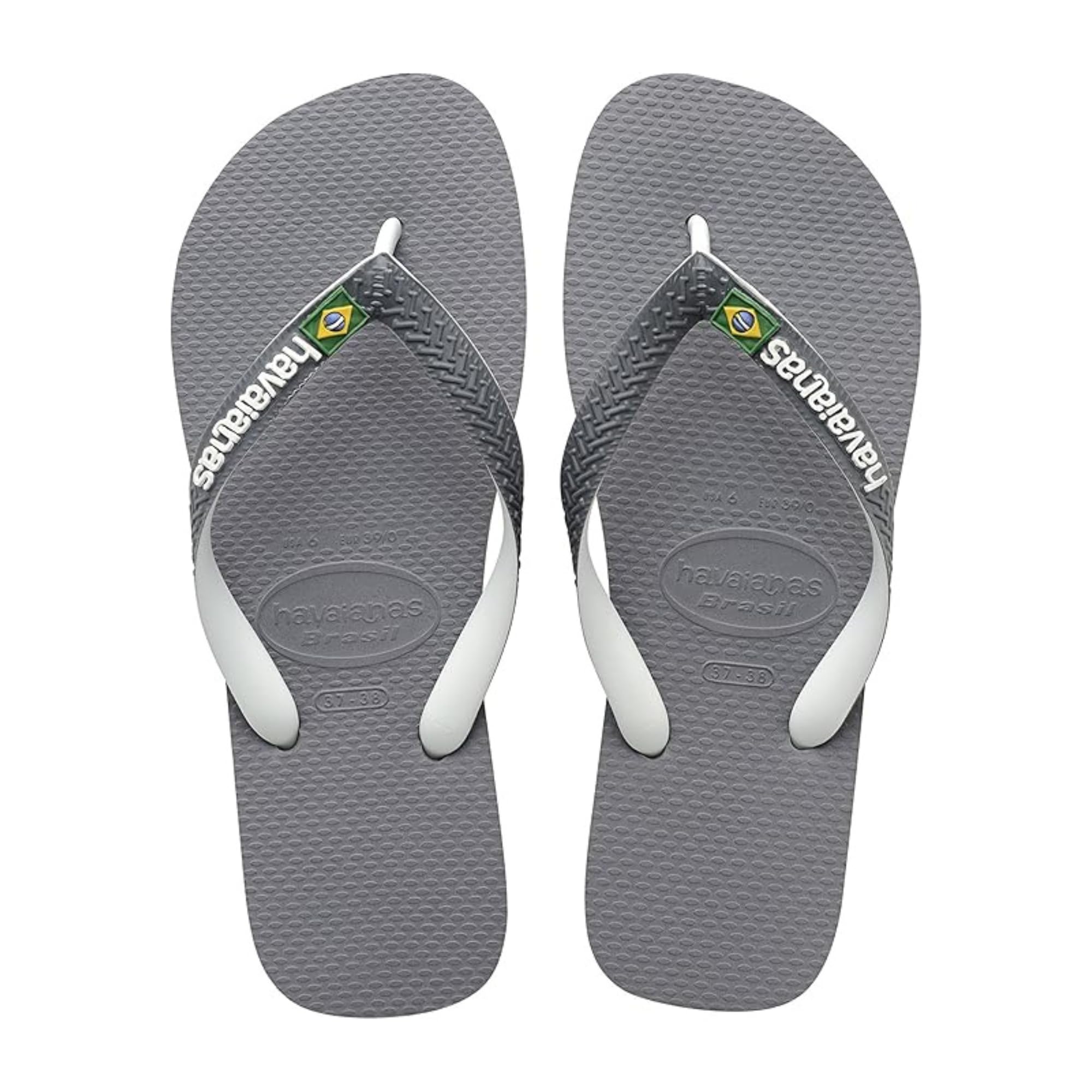 Havaianas Brasil Mix White Black 35 36 Flip Flops Womens