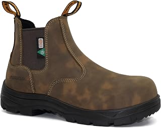 MooseLog Men's CSA Lightweight Comp Toe Leather Chelsea Work Safety Boots