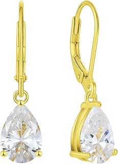 YL Dangle Drop Birthstone Earrings for Women Solid 925 Sterling Silver