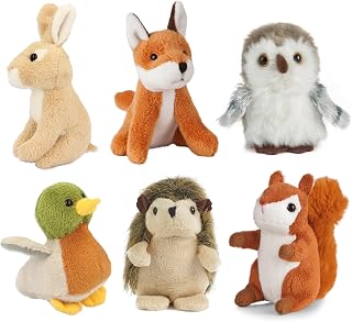 Living Nature Wildlife Buddies – 6 x 9 cm Realistic Mini Woodland Animal Plush Toys, Cuddly Stuffed Animals for Kids & Collectors
