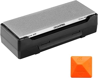 SHARPAL 162N Diamond Whetstone Knife Sharpener with Storage Base | 2 Side Grit Coarse 325 / Extra Fine 1200 Diamond Sharpening Stone (203 x 76mm) Non-Slip Base & Angle Guide