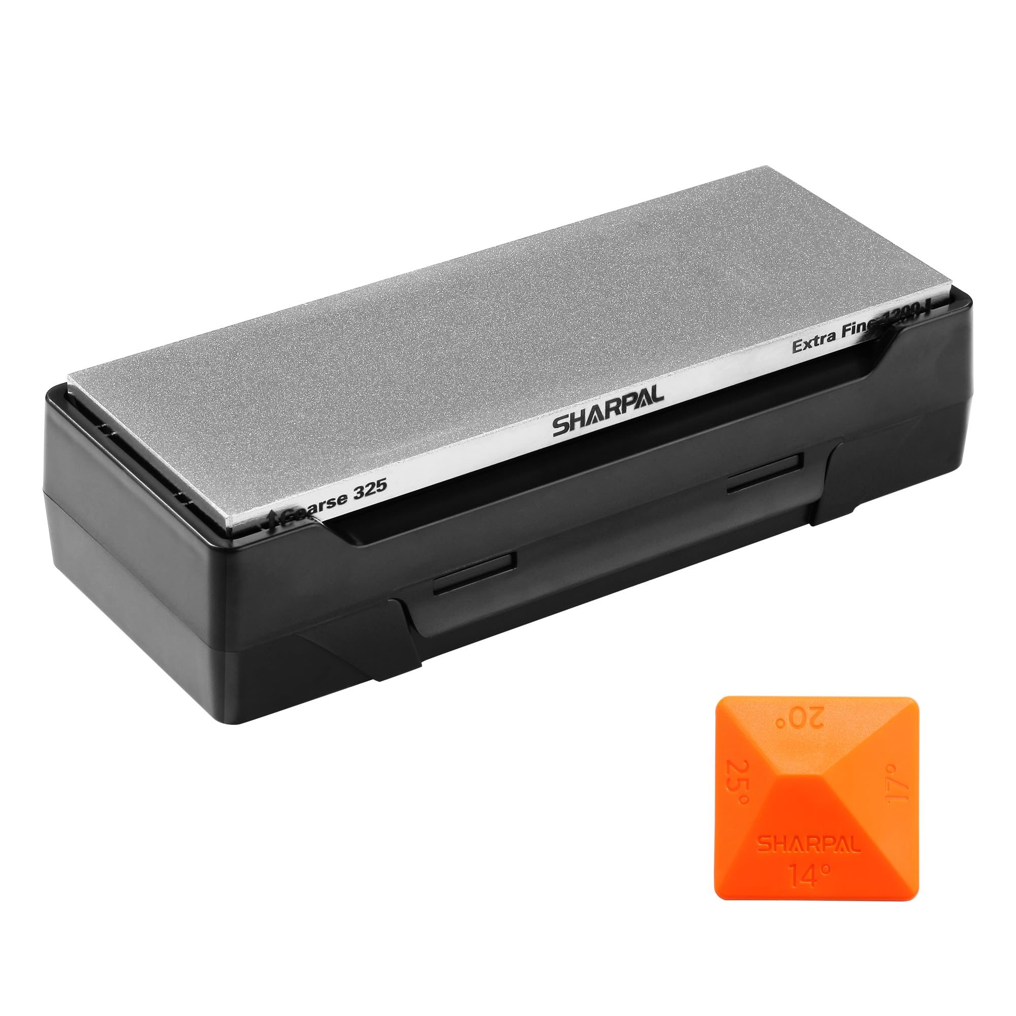 SHARPAL 162N Diamond Whetstone Knife Sharpener with Storage Base | 2 Side Grit C