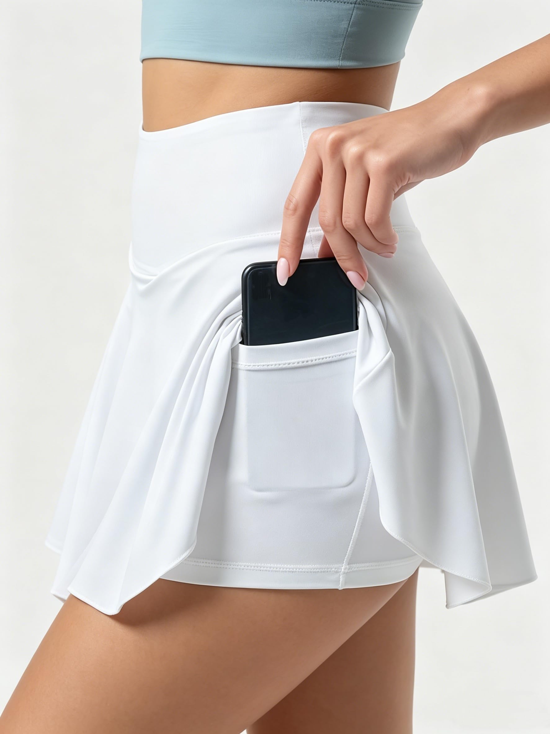 Athletic Skorts for Women with Pockets High Waist Tennis Golf Skirt with Inner S