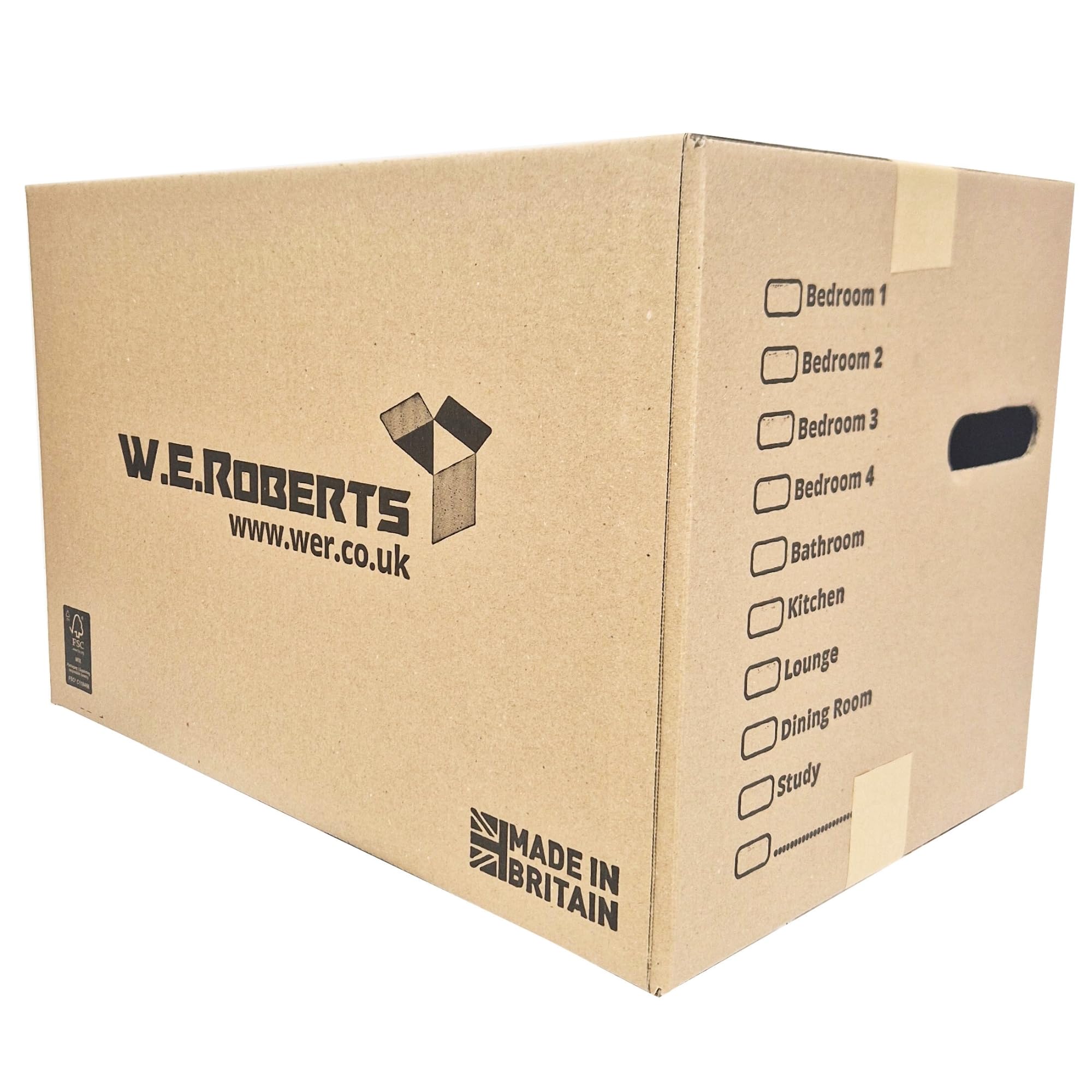 10 Strong Large Cardboard Storage Packing Moving House Boxes with Carry Handles 