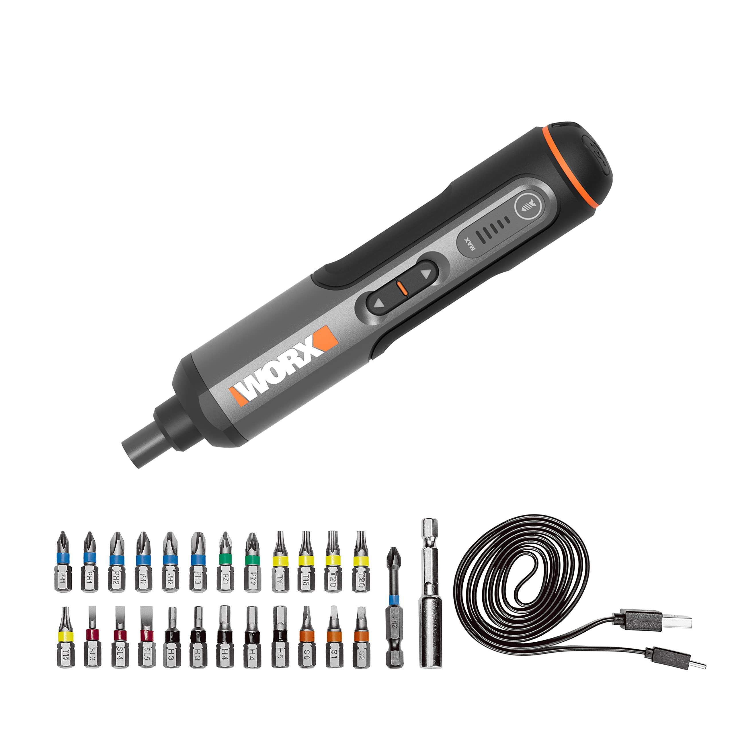 WORX WX240 4V Cordless Mini Screwdriver 5Nm | 4V mini screwdriver; 5Nm torque; b