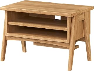 【For 24-Inch TV】 Shirai Sangyo TV Stand, Low Board, TV Board, Compact, For Single Living, Organizes Cables Neatly, Cord Storage Space, Can Store AV Equipment, Game Consoles, DVDs, Stylish Natural