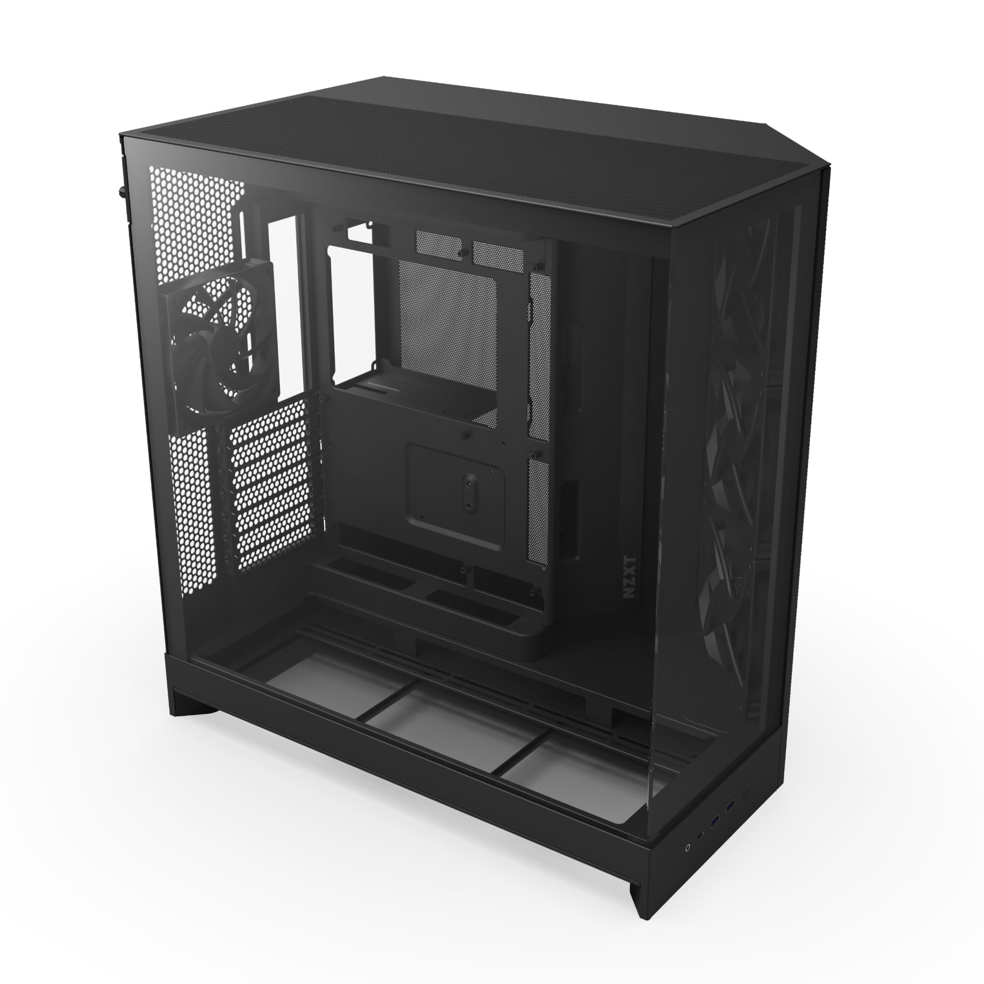 NZXT H9 Flow - Dual-Chamber ATX PC Case - Black | Dual-chamber ATX flagship with