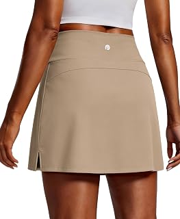 PINSPARK Golf Skirts for Women 16" High Waisted Tennis Skirt with 2 Pockets
