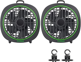 VIVOSUN AeroWave D4 Grow Tent Clip Fan with Detachable Hook, 4" Fan, 2-Pack | 3-Speed Strong & Quiet Airflow, Tent Fan with Adjustable Airflow Angle for Hydroponics, Circulation & Cooling
