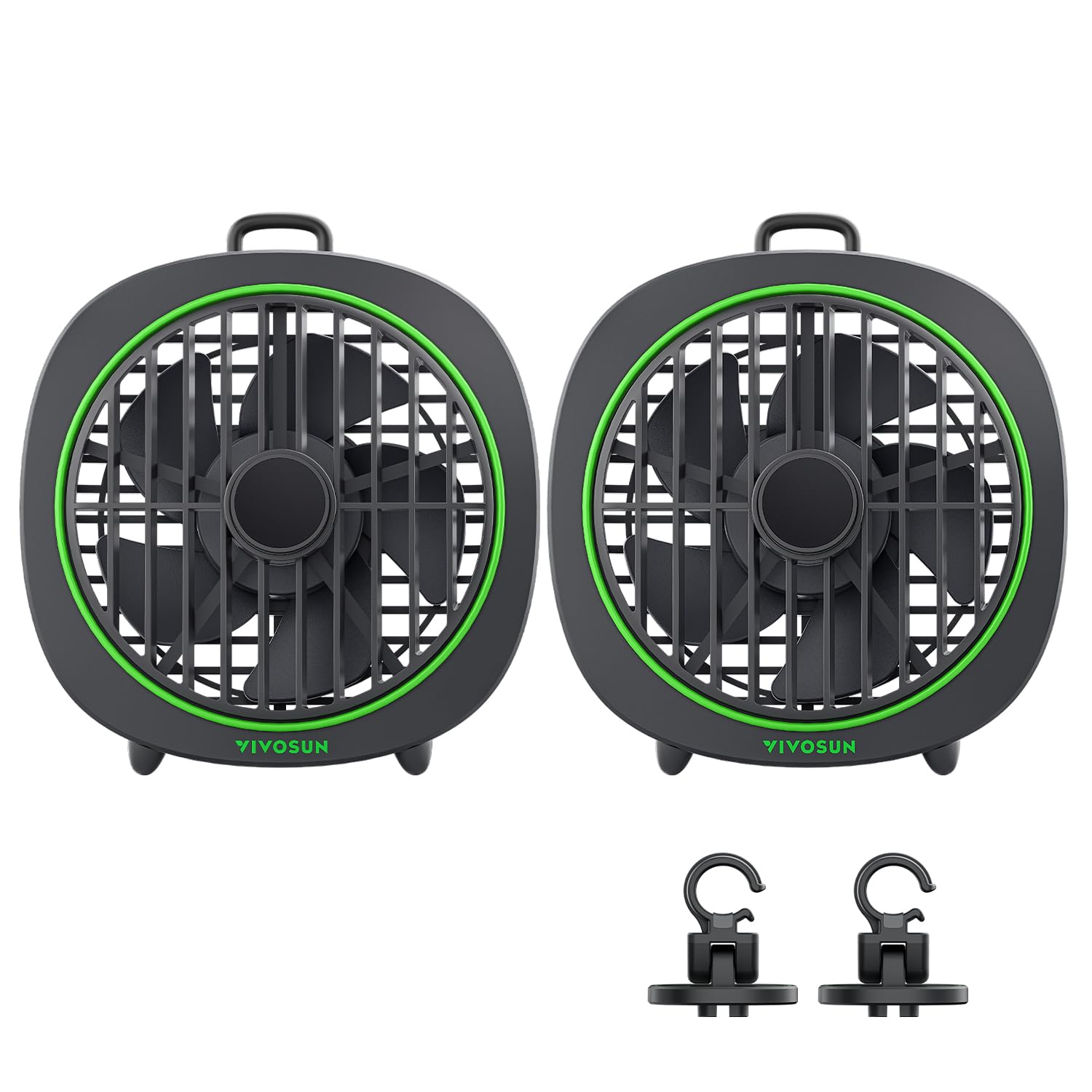 VIVOSUN AeroWave D4 Grow Tent Clip Fan with Detachable Hook, 4" Fan, 2-Pack | 3-