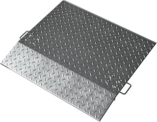 Fworkleft Aluminum Dock Plate 24" x 36", 3,600 lb Capacity Heavy Duty Dock Ramp with Carrying Handles, 3/8" Thick Loading Dock Plate for Pallet Jacks, Hand Trucks & Carts