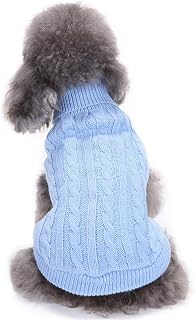 Dog Sweater Soft Warm Turtleneck Knitted Clothes for Small Medium Large Pet