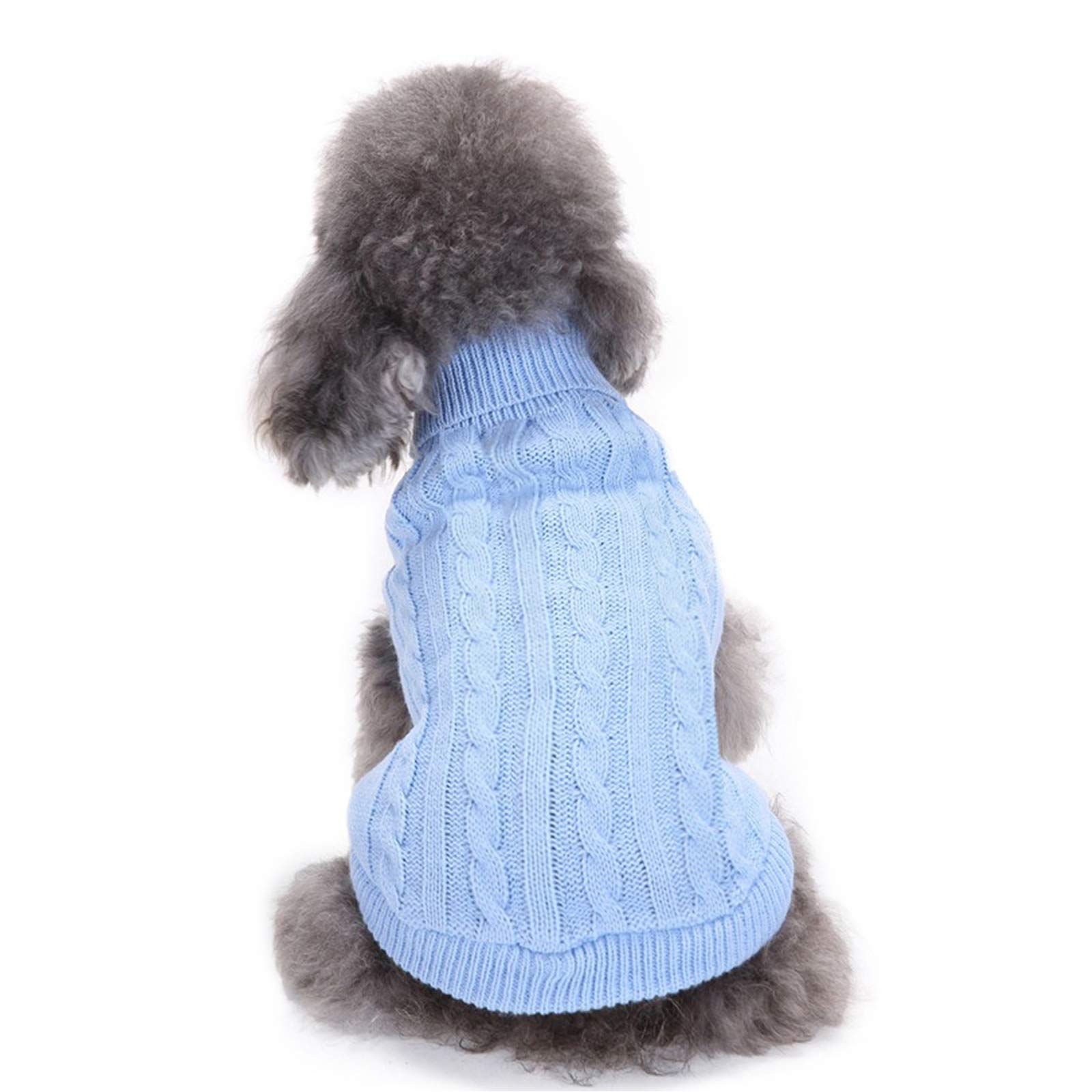 Dog Sweater Soft Warm Turtleneck Knitted Clothes for Small Medium Large Pet