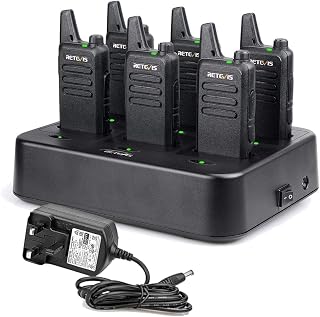 Retevis RT622 Walkie Talkies, Portable Walkie Talkies for Adults 6 Pack | Durable and Rugged, 6 Way Charger, VOX, PMR446 2 Way Radio Professional for Hospitality, Restaurants, Schools
