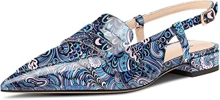 Castamere Women Slingback Shoes Flats Low Heel Heel Closed Pointed Toe Slip-on Loafers Office Casual Shoes 2CM Heels