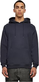 Urban Classics Men's Plain Hooded Sweatshirt Black 65% Cotton, 35% Polyester Oversize