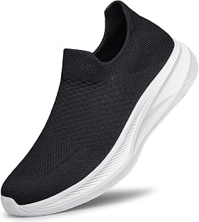 Raoendis Men's Slip On Walking Shoes - Lightweight Breathable Tennis Sneakers with Non-Slip EVA Outsole for Daily Wear, Gym & Travel