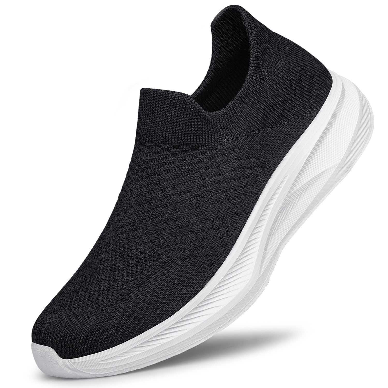 Raoendis Men's Slip On Walking Shoes - Lightweight Breathable Tennis Sneakers wi