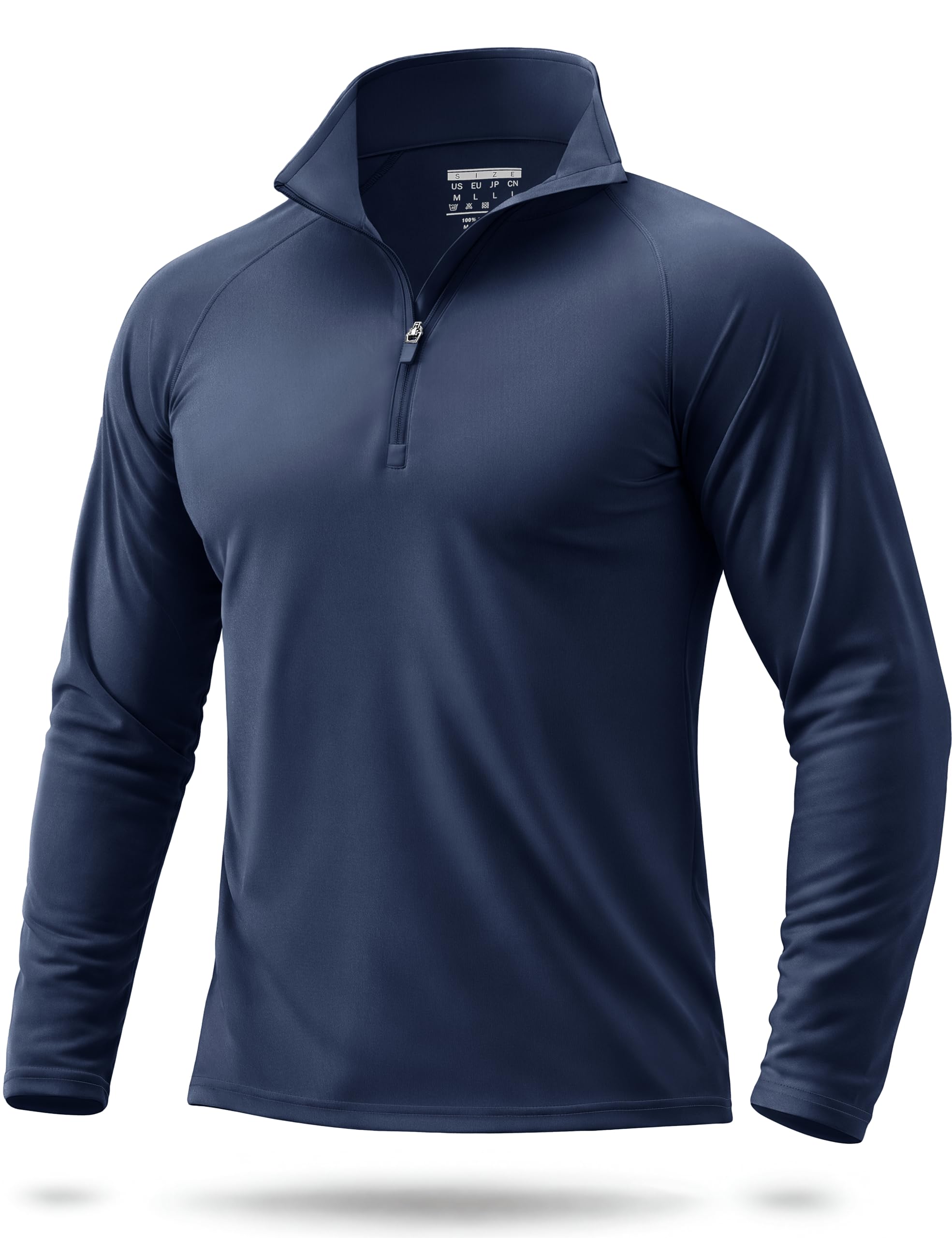 Boladeci Quarter Zip Men Golf Shirt UPF 50+ Long Sleeve Sun Protection | Long Sl