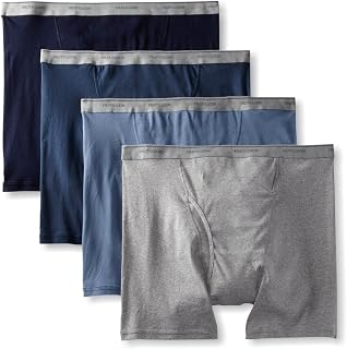 Fruit of the Loom Men's Stripe/Solid Assorted Boxer Briefs(Pack of 4) (Multi, XXX-Large)