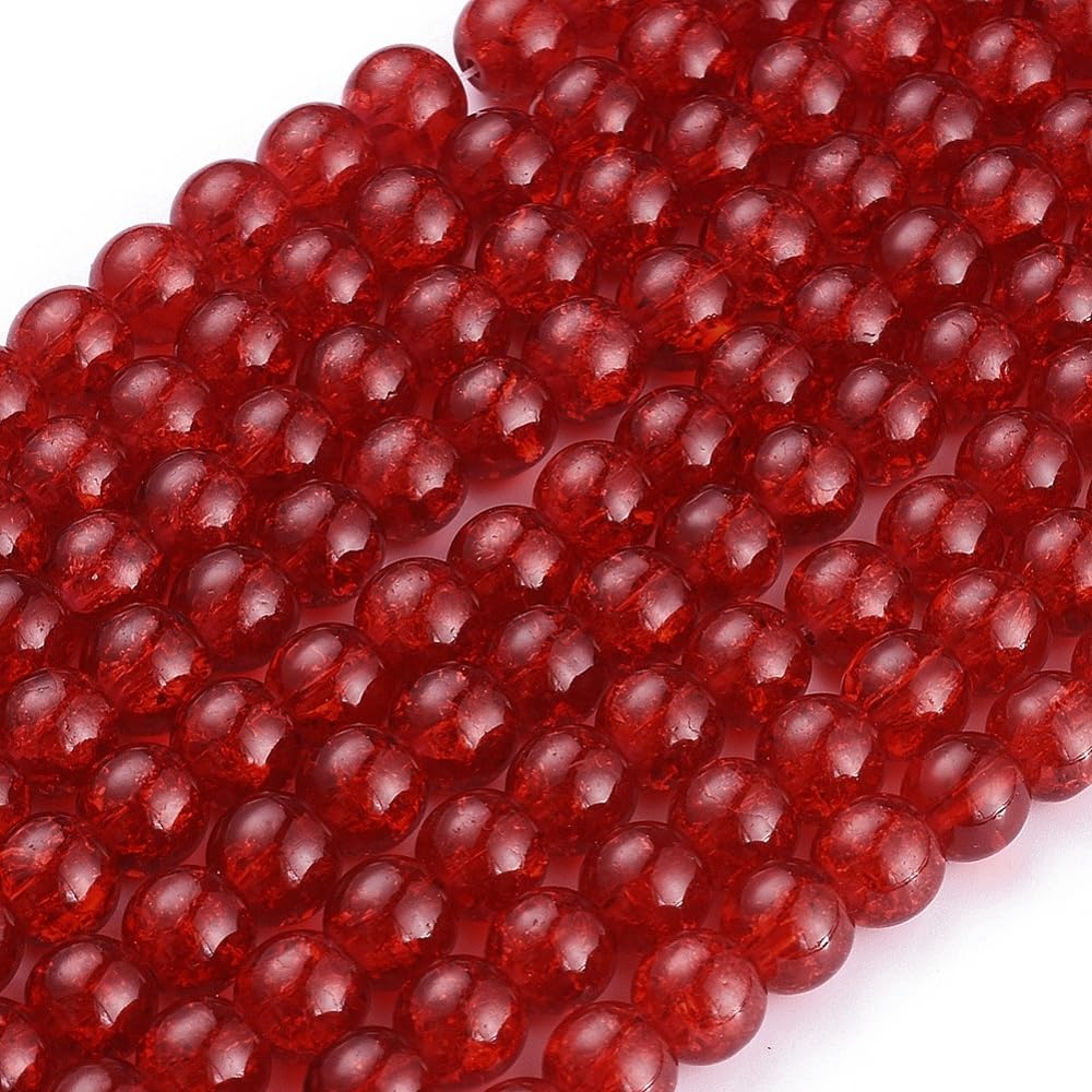 100pcs 8mm Round Crystal Glass Spacer Beads Loose Beads for Jewelry Making Brace
