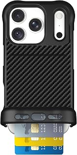 Scooch for iPhone 18 Pro/17 Pro Wallet Case, Wingmate, Carbon Fiber