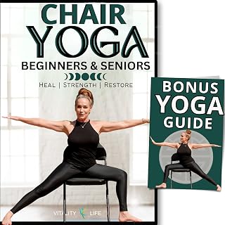 CHAIR YOGA FOR SENIORS DVD + Poster + Bonus Yoga DVD. Strength- Energize- Healing Relieve Stress. Chair yoga DVD for beginners. Yoga chair exercises for seniors DVD. Chair yoga for seniors over 60 DVD