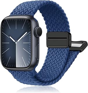 Cinturino magnetico intrecciato per Apple Watch da donna e uomo, 40 mm, 44 mm, 46 mm, 42 mm, 38 mm, 41 mm, 45 mm, 49, elastico in nylon sportivo, cinturino sportivo per iWatch serie 11, 10, 9, 8, 7, 6