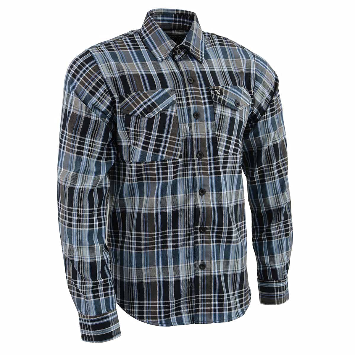 Milwaukee Leather Men’s Casual Cotton Flannel Plaid Long Sleeve Button Down Cott