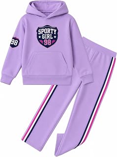 Girls 2 Piece Outfit Hoodie Sweatshirts Leggings Fall Sets 4-13Y