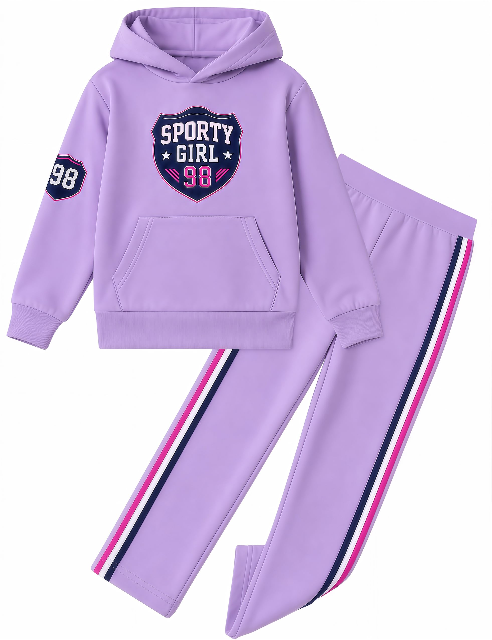 Girls 2 Piece Outfit Hoodie Sweatshirts Leggings Fall Sets 4-13Y