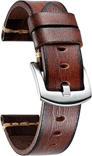 BINLUN Strap Watch Leather Strap Watch 18 mm 20 mm 22 mm 24 mm 26 mm Strap Smartwatch Strap Smartwatch Quick Release Strap Vintage Gradient Leather Bracelet Watch Cowhide Leather for Men Women